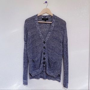 Forever 21 blue marled knit cardigan